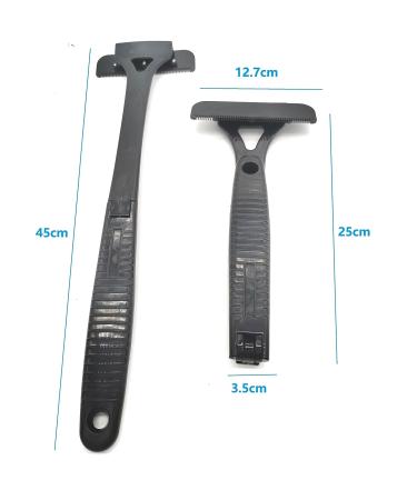 PandySarp Men's Back Shaver - Foldable Long Handle Trimmer for Body Hair - Wet/Dry Razor with Replaceable Blades - Buy Online on SooperMarket.com