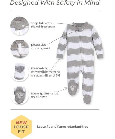 Burt's Bees Baby Sleep & Play Organic Romper-Jumpsuit Pj Zip Footie - Ditsy Floral Print - Buy Online on SooperMarket.com