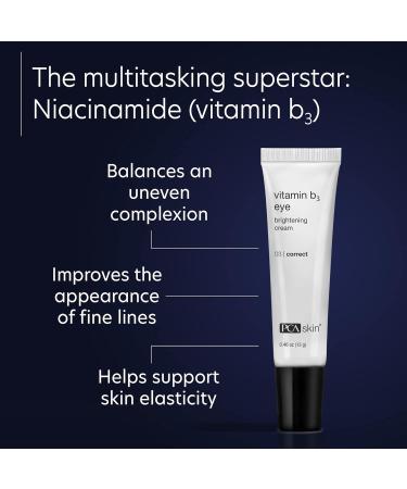 PCA SKIN Vitamin B3 Eye Brightening Cream Anti-Aging Eye Cream for Dark Circles Wrinkles & Uneven Skin Tones Niacinamide Formula 1 oz Tube - Buy Online on SooperMarket.com