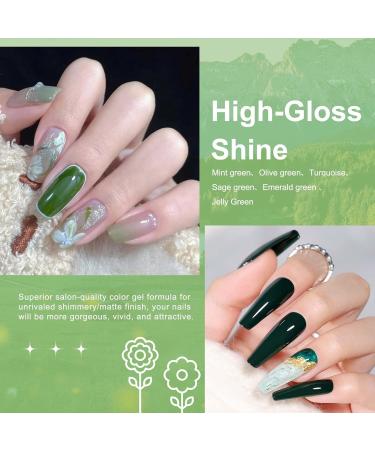 16-Color Solid Gel Nail Polish Palette - Valley Green Cream Gel & Brush Kit for Stunning Nail Art - Buy Online on SooperMarket.com