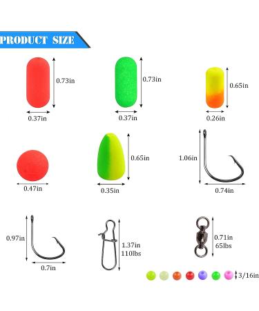 Pompano Rigs Making Kit - Surf Fishing Rig with 210pcs of Bottom Rig Parts, Snell Floats, Beads, Circle Hooks, Swivels, and Snaps - Saltwater Fishing Accessories for Surf Fishing - Buy Online on SooperMarket.com