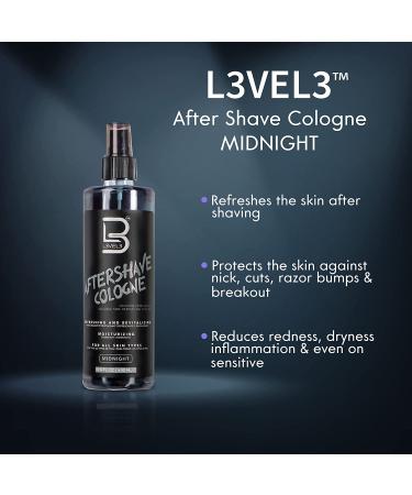 L3 Level 3 After Shave Spray Cologne - Skin-Softening & Refreshing Formula for Face - Moisturizing & Soothing - Midnight Scent - Buy Online on SooperMarket.com
