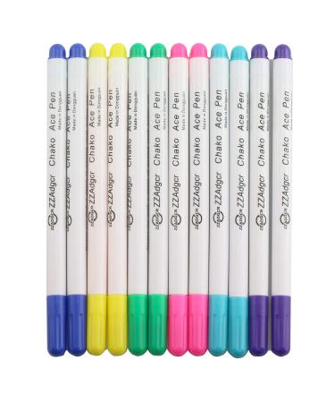 Disappearing Ink Fabric Marker Pen for Sewing Art Washable Art and Lettering 12PCS 6 Color Vanishing Air Erasable Pen