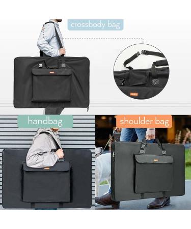 Nicpro Large Art Portfolio Bag 35x43 Inches - Waterproof Nylon Storage Case for Artwork, Sketches, Drawings - Shoulder Strap for Easy Carrying - Ideal for Artists, Photographers, and Designers - Buy Online on SooperMarket.com