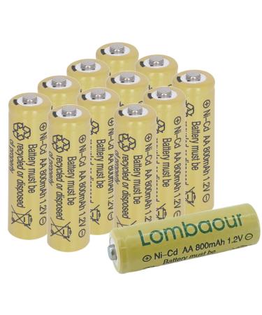 1.2 Volt AA 800mAh NI-CD Garden Rechargeable Battery for Solar Lights Fairy Lights 12 Packs