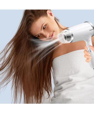 Travel Hair Dryer 1200W - Lightweight Folding Handle 3 Heat Settings Fast Drying Compact & Professional for Women - White - Buy Online on SooperMarket.com