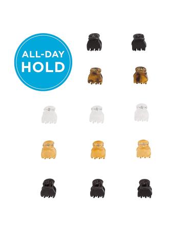 Goody Classics Mini Claw Clips - Assorted Colors - Pain-Free Hair Accessories - 15 Count Pack for Women, Men, Boys, and Girls - Buy Online on SooperMarket.com