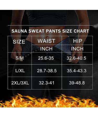SDKSEOM Women's High Waisted Sauna Sweat Pants - Slimming Hot Thermo Workout Leggings in Blue | Large-X-Large - Buy Online on SooperMarket.com