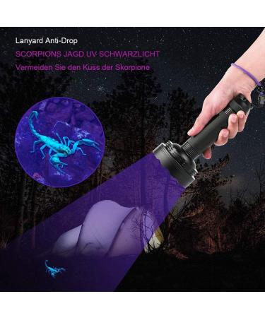 128 LEDs UV Flashlight with Protective Glasses - 395nm UV Light for Detecting Scorpions Pet Urine & Counterfeit Money - Buy Online on SooperMarket.com