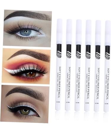 WOONEKY 12pcs Eyeliner Pencil Liquid Eye Makeup Kit Smudge-proof Eye Definer White Liner Wooden Pole - Buy Online on SooperMarket.com