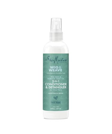 SheaMoisture 2in1 Conditioner and Detangler Leave-In Conditioner for Wig Tea Tree and Borage Seed Oil Paraben Free Conditioner 8 oz 8 Fl Oz (Pack of 1)