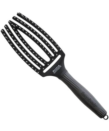 Olivia Garden - Fingerbrush - Boar & Nylon bristles - Medium - Black