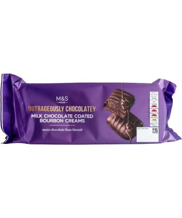 M&S Outrageously Chocolately Milk Chocolate Coated Bourbon Creams Thick Coated Biscuits - Set of 2 x 162g Packs - Buy Online on SooperMarket.com