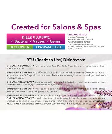 Beautisan Spa & Salon Cleaner & Disinfectant - Made of Hypochlorous Acid (HOCL) - Multipurpose & All Purpose Cleaner Sanitizer & Deodorizer for Floors Surface Furniture & More - Buy Online on SooperMarket.com