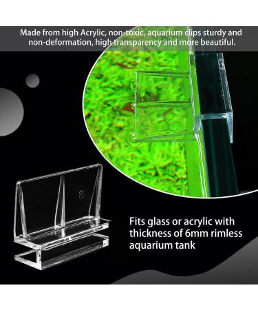 16 PCS LEEFONE Acrylic Aquarium Cover Clip - Universal Clear Fish Tank Glass Lid Holder for Rimless Aquariums - Buy Online on SooperMarket.com