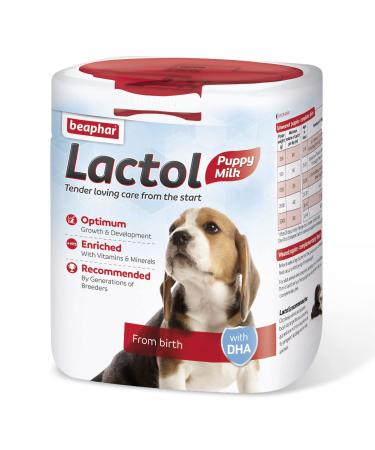 Beaphar | Lactol Puppy Milk Replacer | Complete Nutritious Feed for Newborn Weaning & Hand Rearing Puppies | Includes DHA | Enriched with Vitamins & Minerals | 500g Milk 500 g (Pack of 1)