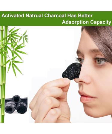 Pore Strips (80pcs) Natural Charcoal Blackhead Strips for All Skin Types - Nose & Face Blackhead Remover - Buy Online on SooperMarket.com