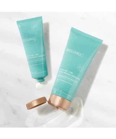 Biossance Squalane + Zinc Sheer Mineral Sunscreen SPF 30 PA+++: Lightweight and Non-Greasy Reef-Safe Sun Protection for Sensitive Skin (1.7 fl oz) - Buy Online on SooperMarket.com