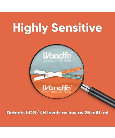 Wondfo 40 Ovulation Test and 10 Pregnancy Test Strips with 50 Cups Kit Rapid Test Detection for Home Self-Checking Urine Test 40 LH + 10 HCG New Batch - Buy Online on SooperMarket.com