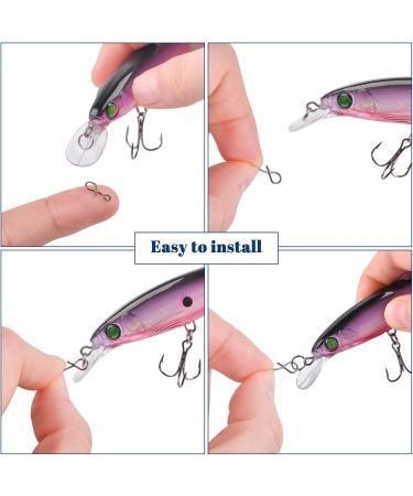Fly Fishing Snaps - Quick Change Stainless Steel No-Knot Connectors | 150 Pieces Assorted Sizes for Hooks & Jigs - Buy Online on SooperMarket.com