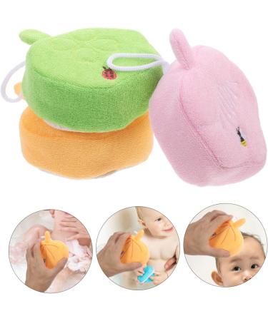 3pcs Kids Bath Ball Loofah Set - Cartoon Body Scrub Pouf & Exfoliating Mittens for Fun Bathing - Buy Online on SooperMarket.com