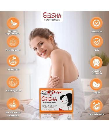 Geisha Kojic Acid Soap 7 oz - Skin Brightening Bar with Coconut Oil - Reduce Pigmentation on Face, Body, Hands, Knuckles - 7.1 Ounce - Buy Online on SooperMarket.com