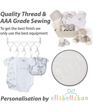 Personalised Baby Girl Gift Set - Newborn Essentials and Hamper for Baby Girl - Grey - Buy Online on SooperMarket.com