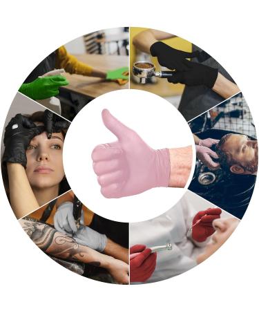 Professional Heavy Duty L3 Level 3 Nitrile Gloves - Latex Free - Large - Box of 100 Pink - Buy Online on SooperMarket.com