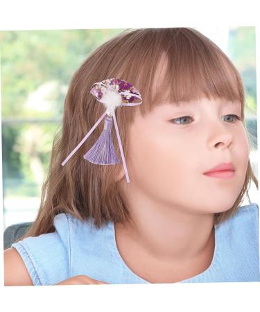 minkissy 3 Pairs Scalloped Tassel Hair Clip Toddler Hairpin Japanese-style Fabric Purple - Buy Online on SooperMarket.com