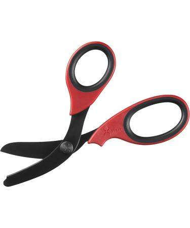 7.5 Extreme Duty Trauma Shears - Black Titanium Coated Blades for Paramedics, EMTs, Nurses | Red/Black Colorway - Buy Online on SooperMarket.com