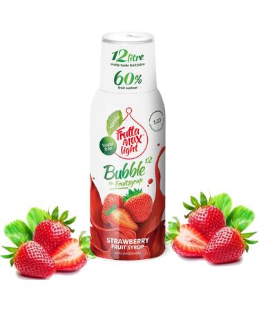 Light - Low Carb - Fitness Syrup by FruttaMax | Zero Sugar | with Stevia | 60% Fruit Content 500ml (Strawberry - Light) Strawberry - Light 500 ml (Pack of 1)
