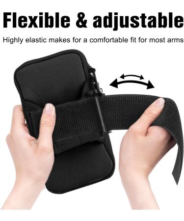 Best Arm Band Pocket for Running - Double Zipper Sports Bracelet for Phones up to 7.0 | Compatible with iPhone 14/13/12/11/XS Max/XR & Samsung Galaxy - Buy Online on SooperMarket.com