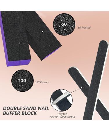 Buy SKYPIA 4 Pack Black Nail File 100/180 Grit & Purple 3 Sided Buffer Block Set - Best Nail Care Tools for Professional Finishing | International Shipping Available - Buy Online on SooperMarket.com