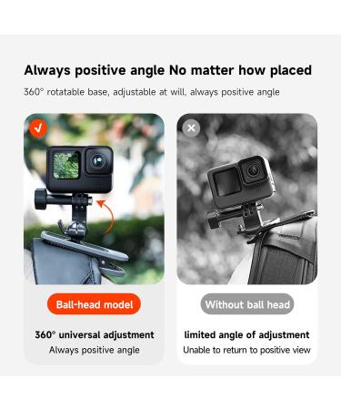 Telesin Upgrade Backpack Holder for GoPro Hero 11/10/9/8/7/6/5/4 & Insta360 X3/One X2 DJI Osmo Action 2 - Fast Clip 360 Compatibility - Buy Online on SooperMarket.com