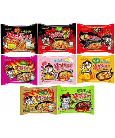 SPICEHUB Samyang Korean Assorted Top Spicy Ramen Noodle Challenge (Pack of 5)- 1 of each 5 different flavour - Buy Online on SooperMarket.com