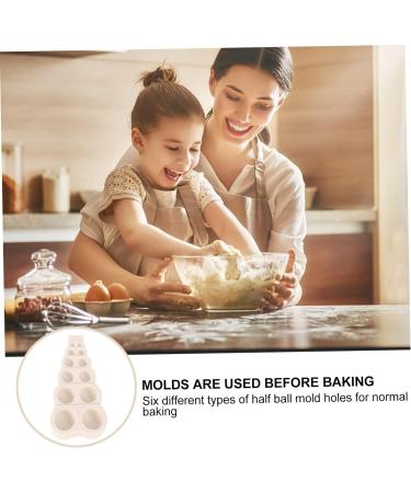 1pc Hemisphere Mold Bubble Decorations DIY Chocolate Mold Christmas Cake Mold Molde para Pastel Cake Baking Molds for Resin Chocolate Making Mold Maker Silica Gel Small Beads Round Light Grey 15.1x6.9cm - Buy Online on SooperMarket.com