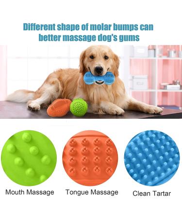LUKITO Indestructible Dog Toys Dog Toys Indestructible for Dog Birthday Dog Chew Toys for Aggressive Chewers Tough Dog Toys for Medium/Large Dogs Dog Toys for Boredom with Rubber(3 Pack) colourful - Buy Online on SooperMarket.com