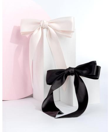 Brushworks Satin Hair Bow Duo Black & White - Buy Online on SooperMarket.com