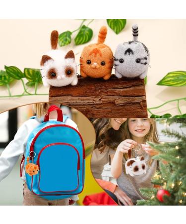 Needle Felting Starter Kit for DIY Ragdoll Cat & Garfield Keychains - Includes Felting Tools and Instructions - Buy Online on SooperMarket.com