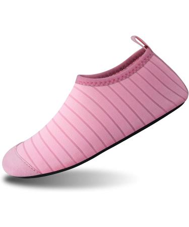 SEEKWAY Kids Water Shoes - Quick Dry Non-Slip Aqua Socks for Outdoor Activities - Pink - Size 10.5-12 Little Kid - Buy Online on SooperMarket.com