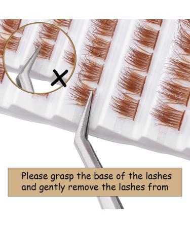 Buy Outopen Brown Lash Clusters 140Pcs - Natural D Curl Wispy Cat Eye Extensions for DIY Home Use - Buy Online on SooperMarket.com