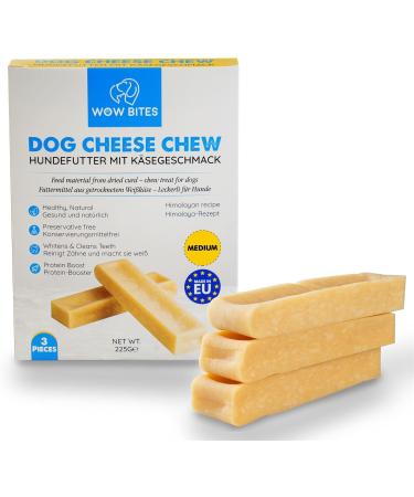 WoW Bites Premium Crauma Cheese for Dogs - Healthy Yak Cheese Dog Treats Long Kauspass & Cheese Bones (M 3 Pack) - Natural & Tasty Chews for All Breeds - Buy Online on SooperMarket.com