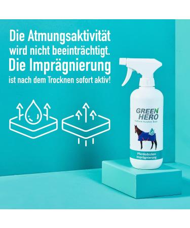 Green Hero Horse Rug Waterproofing Spray for Outdoor Blankets No Propellant Gas Effective Nano Sealing Against Dirt and Moisture 500 ml - Buy Online on SooperMarket.com