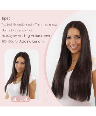 Silk-co Real Hair Extensions Hair Extensions Clip in Human Hair (8inches-45g #60 Platinum Blonde) 8pieces Straight -Basic Thickness-Thin Weft- Remy Hair Extensions 8 Inch #60 Platinum Blonde - Buy Online on SooperMarket.com