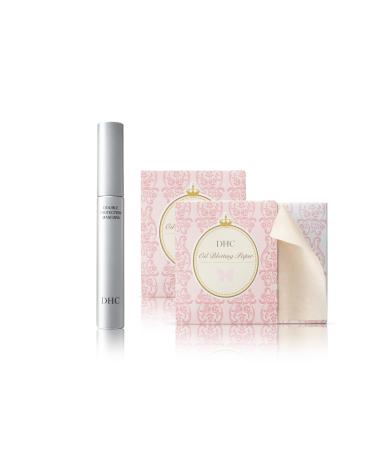 DHC Mascara Perfect Pro Double Protection 0.17 oz. Net wt. and Blotting Paper 2 pack (100 sheets x 2)