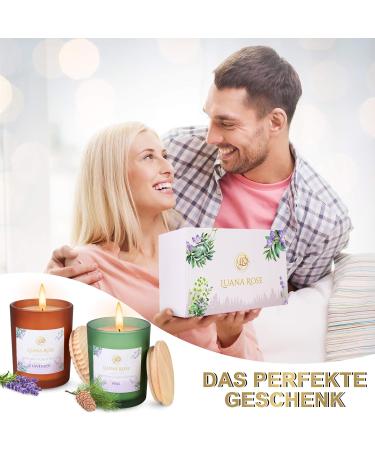Luana Rose Scented Candles Gift Set 2x200g Natural Soy Wax Aromatherapy - Long-lasting Fragrance with Essential Oils - Perfect High-Quality Gifts for Women - Buy Online on SooperMarket.com