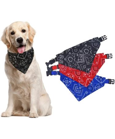 Buy Taozoey Dog Bandana Scarf - 3 PCs Triangle Neckerchief for Small & Medium Pets | Stylish Dog Accessories - Buy Online on SooperMarket.com