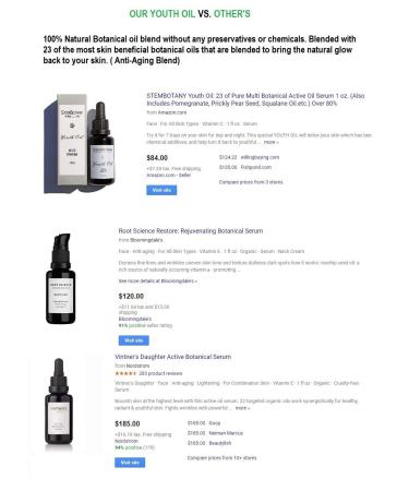 Buy Youth Oil - 23 Multi-Active Botanical Oil Serum | 80% Organic Anti-Aging Blend with Pomegranate & Prickly Pear | 1 oz - International Shipping Available - Buy Online on SooperMarket.com