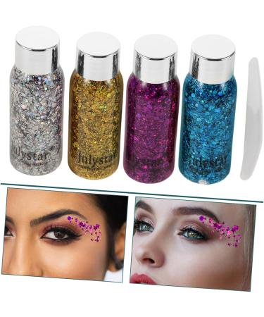 HAPINARY 4pcs Set Colorful Eye Shadow Body Glitter Spray Glitter Body Lotion Rainbow Face Glitter Liquid - Buy Online on SooperMarket.com