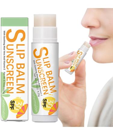 Lip Balm with Sunscreen Hydrating Lip Sunblock for Protects - Hydrating Lip Sunblock Lip Sunscreen Travel Size Sunscreen for Lips Lip Care Sun Protection Protects Soothes and Moisturizes Vesone #3 Watermelon Flavor - Buy Online on SooperMarket.com